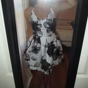 Cross Back Floral Dress
